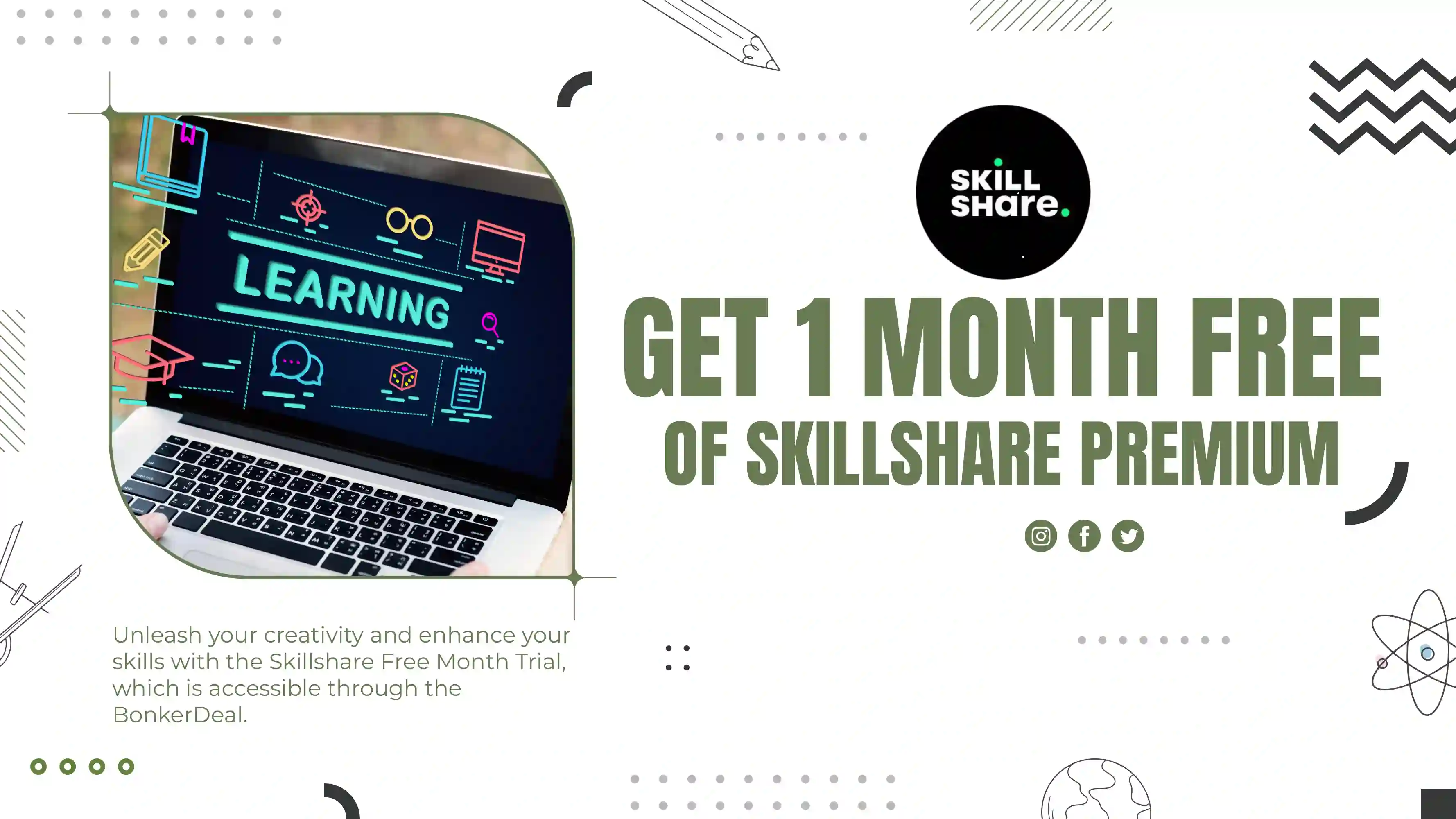 Get 1 Month Free of Skillshare Premium