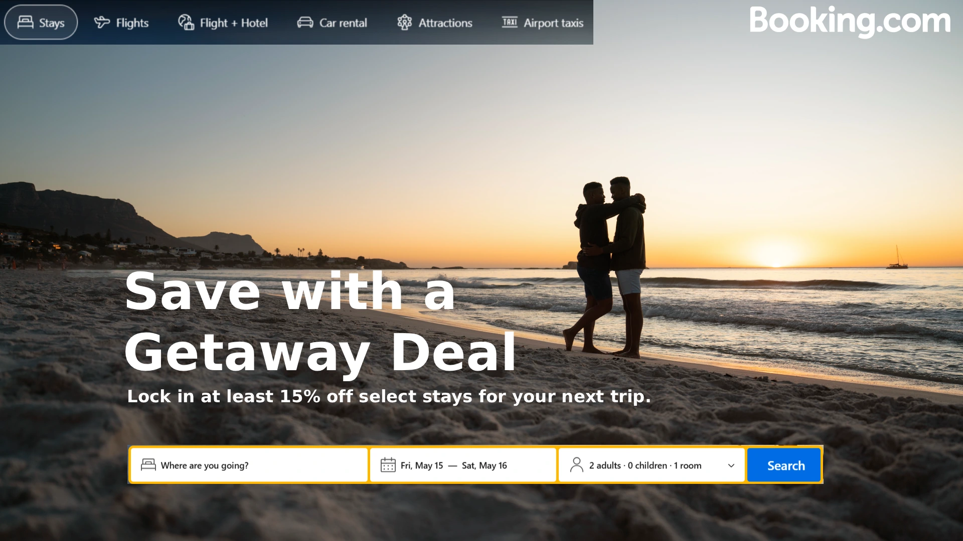 Save with a Getaway Deal: Enjoy 15% or More Off Select Stays